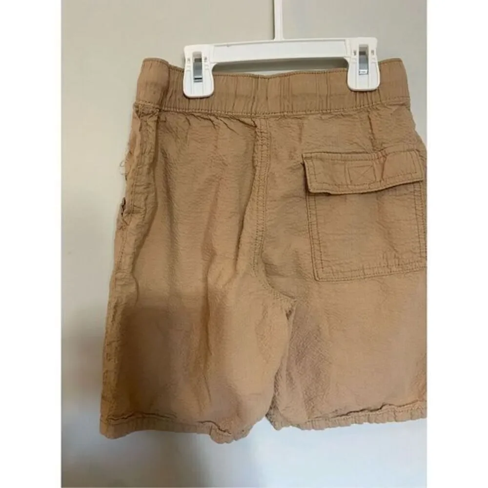 Boys cotton shorts‎ size small 8 khaki colored